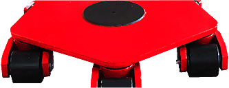 RT-6 heavy duty dollies front heavy plate design view