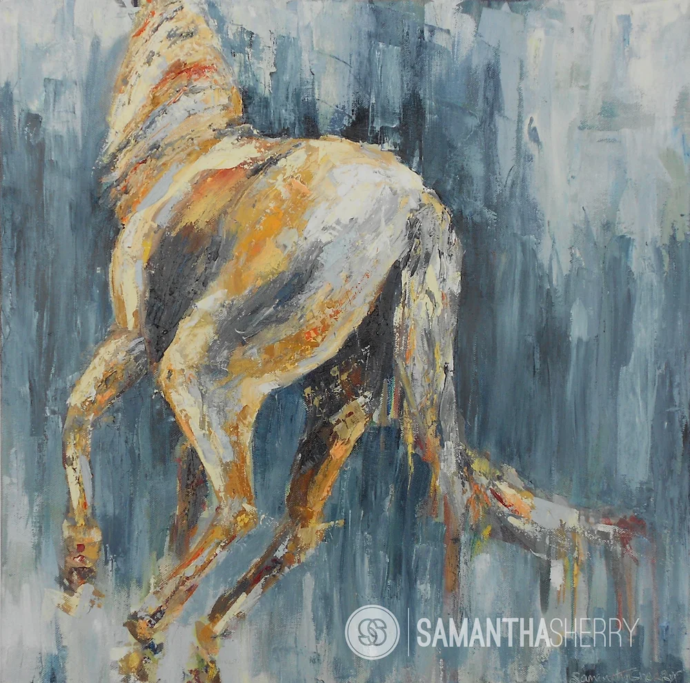 Horse Portrait/Painting Oil paint on Canvas © Samantha Sherry. May not be reproduced without express written permission from the artist.