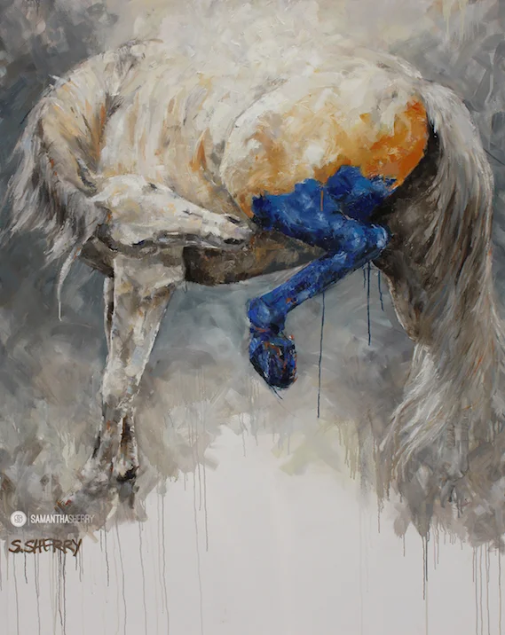 Horse Portrait/Painting Oil paint on Canvas © Samantha Sherry. May not be reproduced without express written permission from the artist.