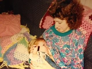 My beautiful mother and I (and some super 80's gear) 