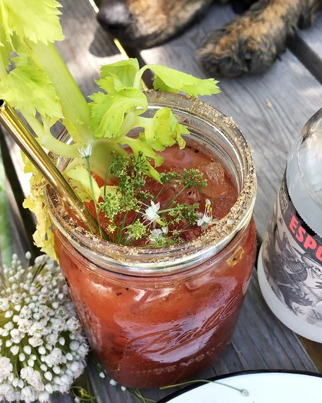 Have you heard of Bloody Mar&iacute;a? The distant cousin of Bloody Mary. Here&rsquo;s my take on her:
1 cup organic tomato juice
1/4 cup tequila or a little more to your liking 
a big squeeze of lime
a big squeeze of lemon
2-3 dashes of worsteshire 