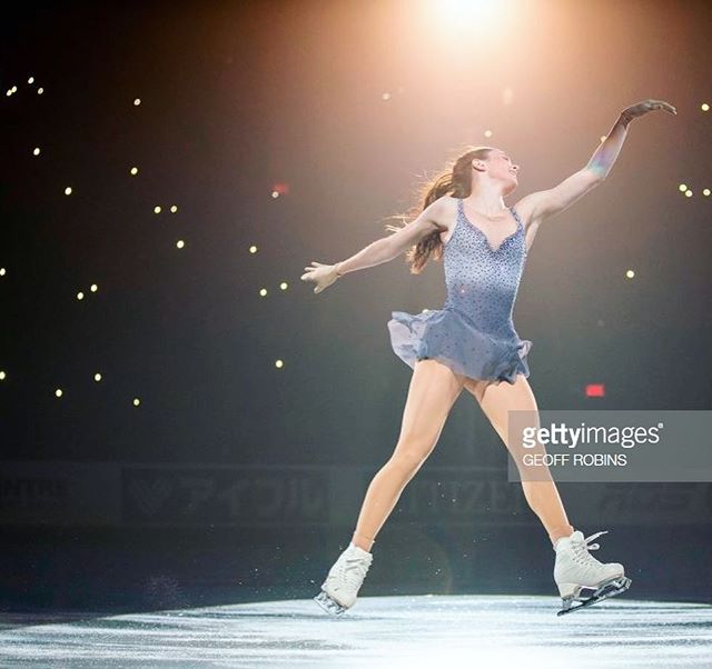 Gorgeous @mariahsk8rbell performing in our grey ombré dress at the Skate Canada Gala today. So magical! ✨😍 🇨🇦 #florenceandthemachine