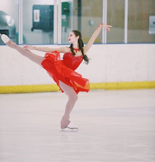@chloe_blair in her other custom dresses throughout the years! Silk skirts are so flowy and gorgeous for ice dance 😍