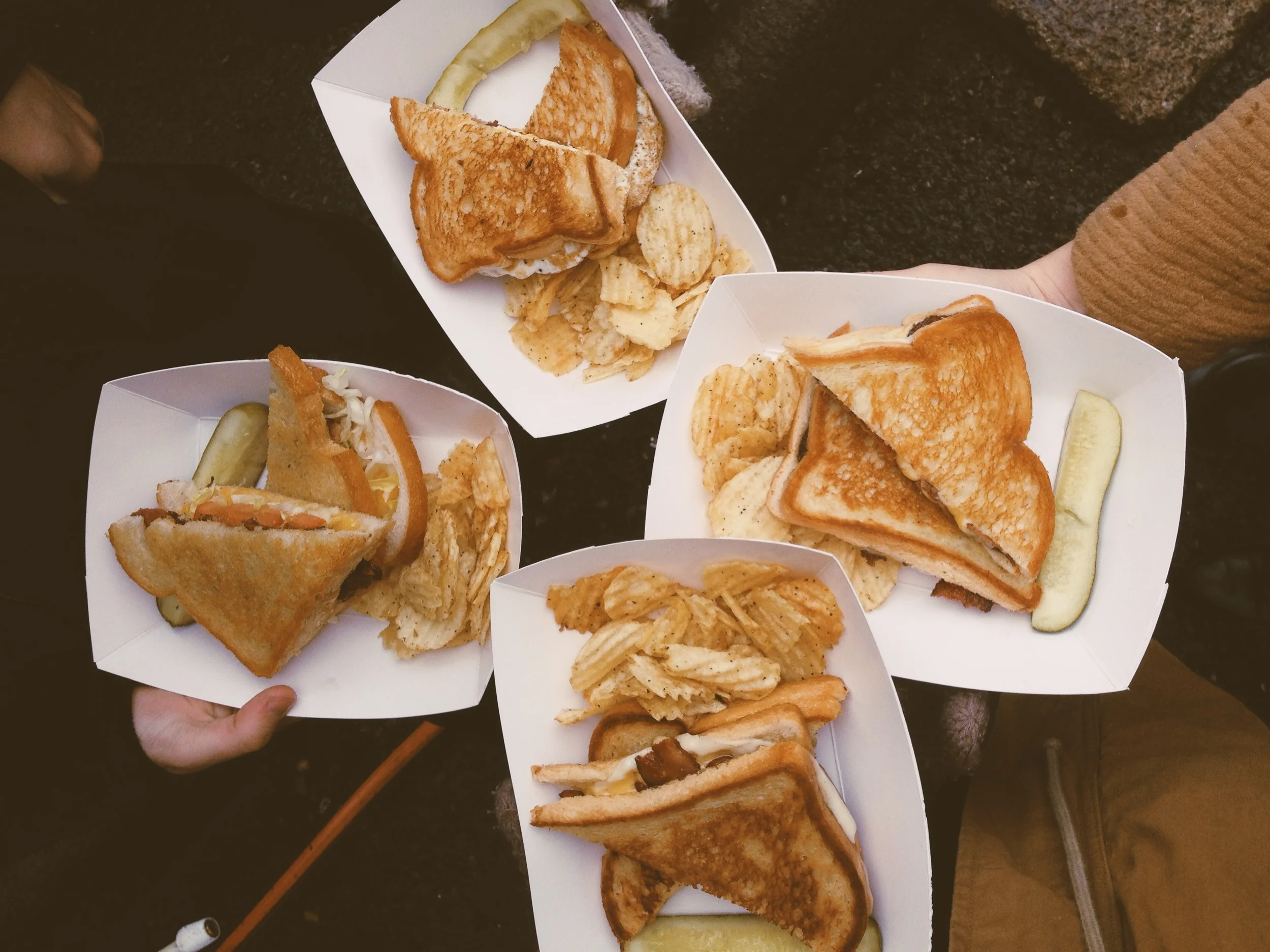 Portland food truck: Bacon grilled cheese.