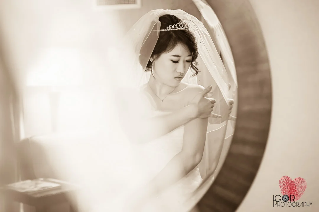 Korean Bride in Sepia