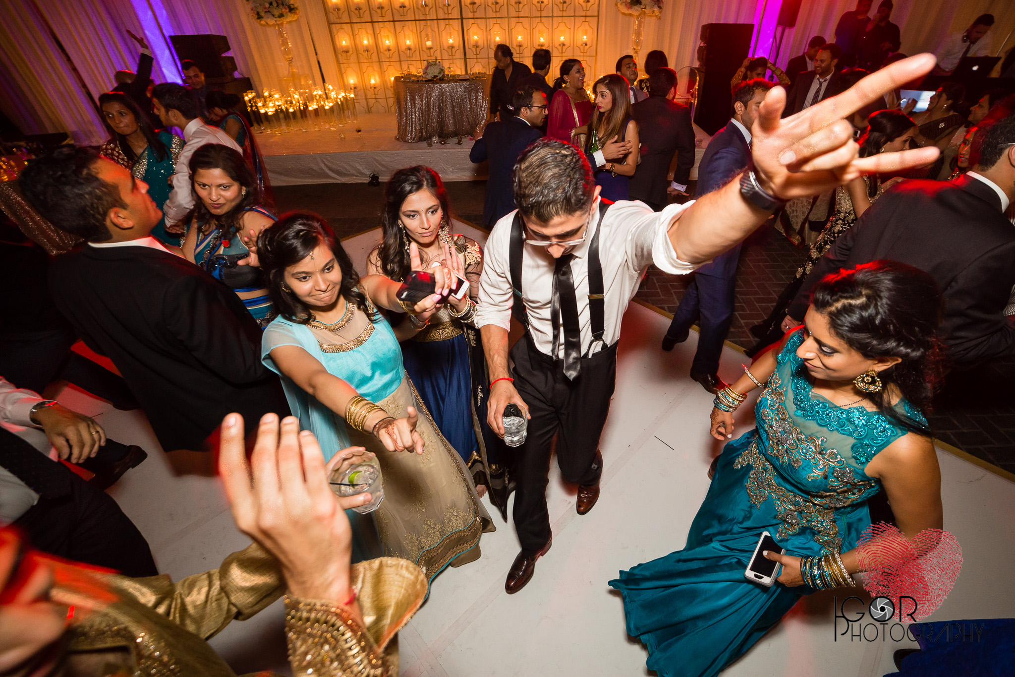 Wedding reception dancing