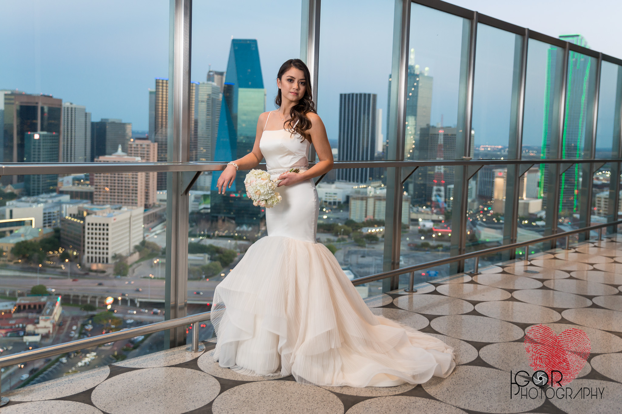 Rooftop bride session