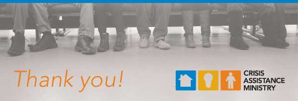 Email footer: Crisis Assistance Ministry Challenge Match Campaign