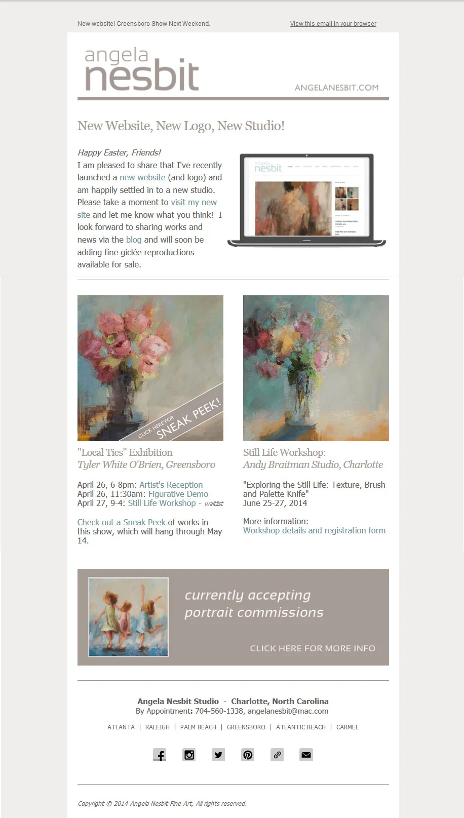 Angela Nesbit - Email Newsletter