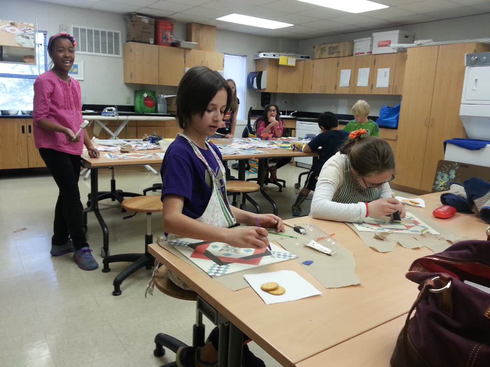 Painting in the Practical Life Room!
