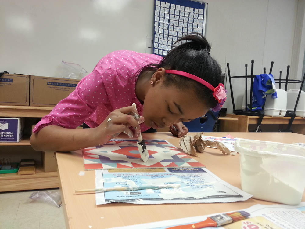 Kendall took extreme care and painted many layers to perfect her design.