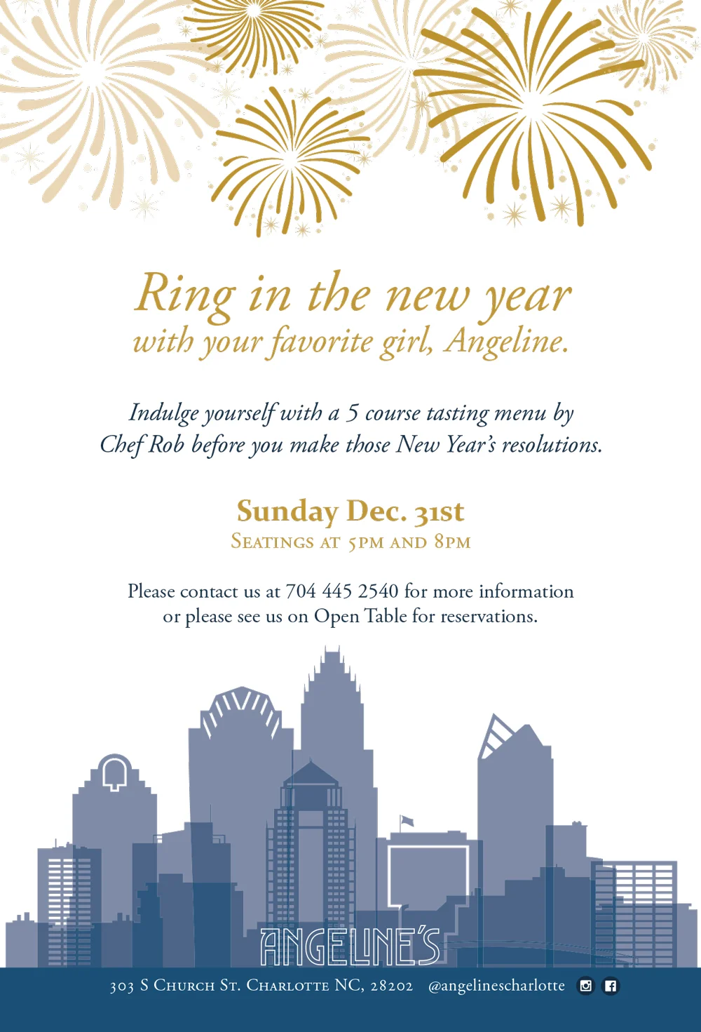 Angeline's New Year's Eve Promotion