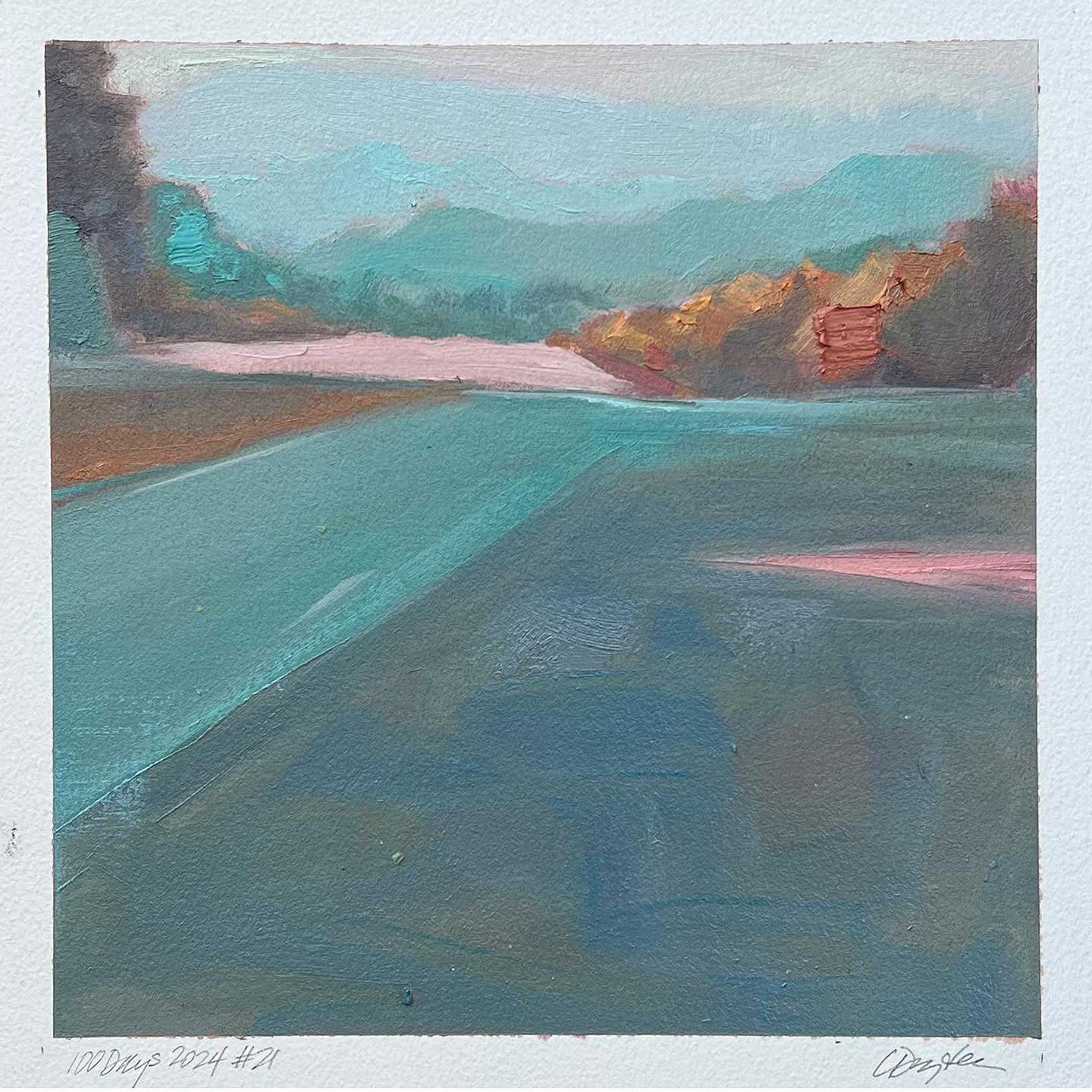 Spring break and post-vacay-catch-up got me a little distracted from painting and posting for #the100dayproject, but I&rsquo;m working on number 31 today.  Here&rsquo;s 21/100 of #100daysoflandscapestudies, the start of my second batch.