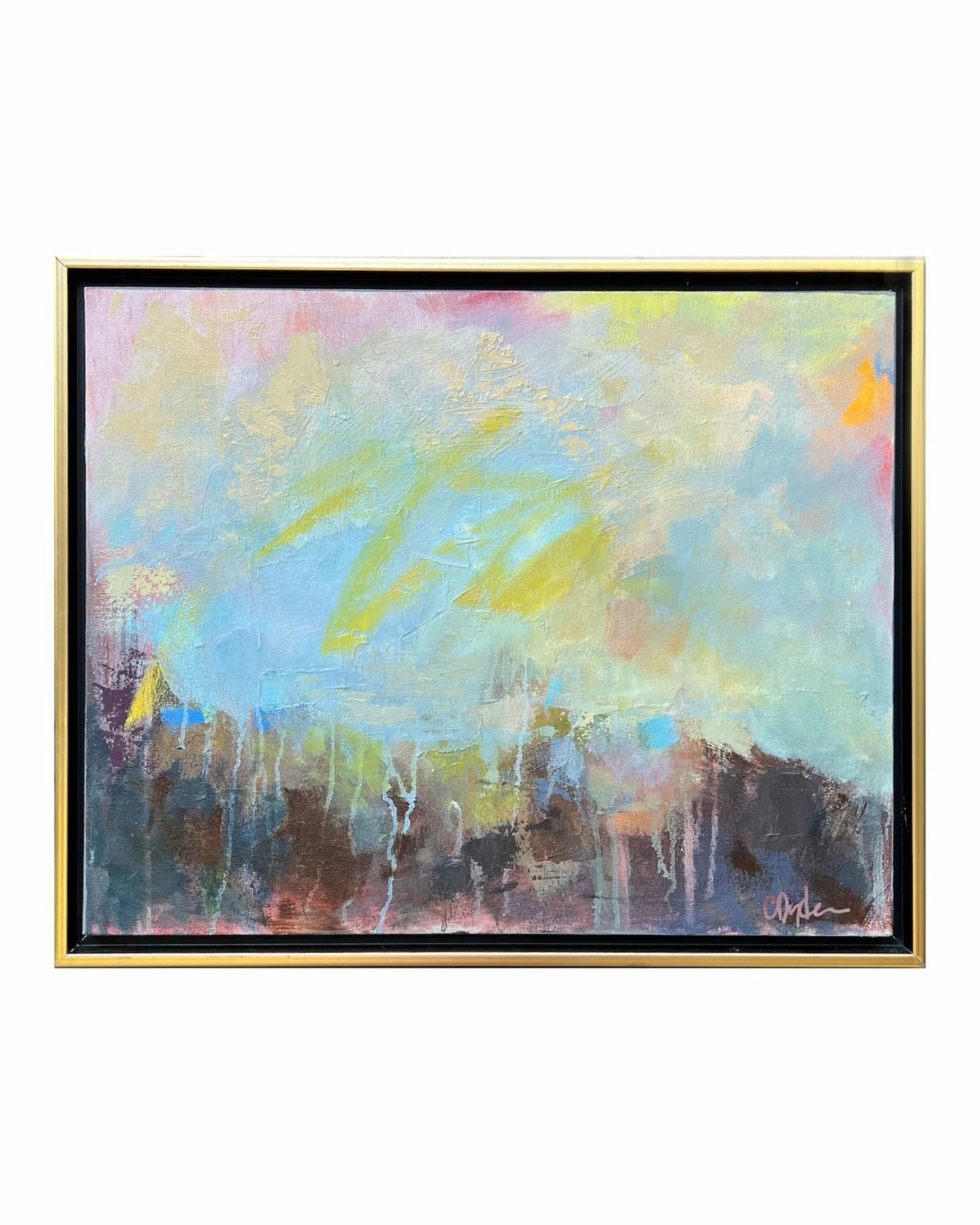 &quot;Already Are Home&quot;, 16x20, is newly-positioned above the threshold of my new space at @studioworksclt. Happy to have a fresh spot and happy to have a new studio mate joining our group. (And already missing @lesleydowneyart!) Come see us tom