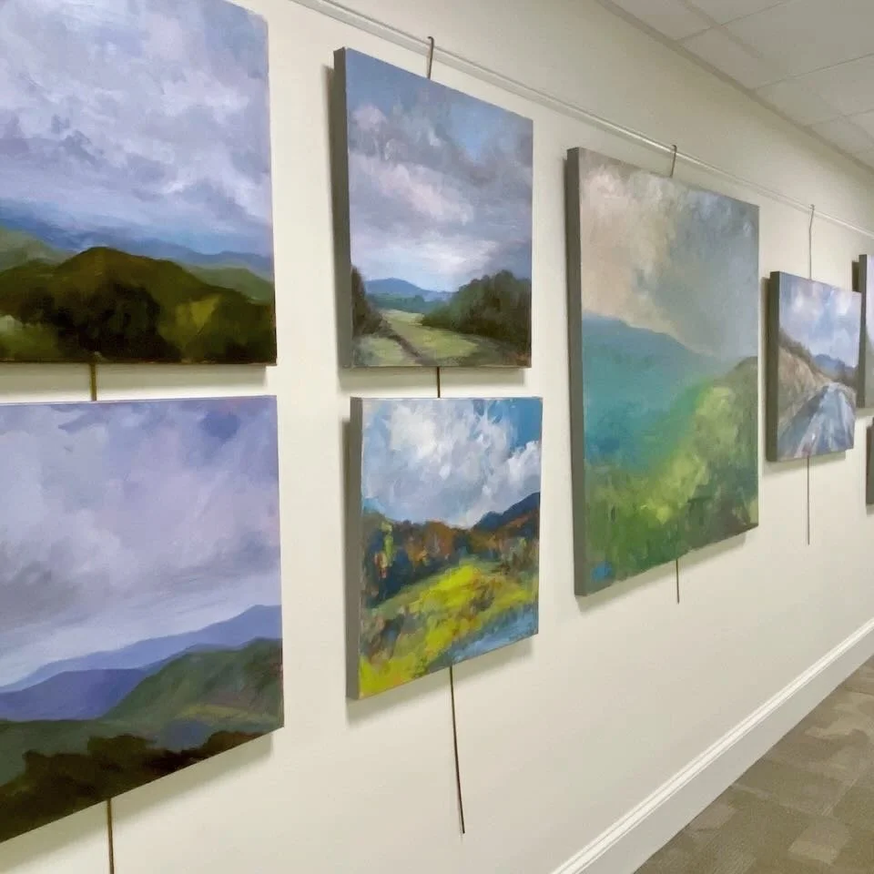 @thegoodnewsshop is open again and it's a pleasure, as always, to have my work hanging on it's gallery walls at @christchurchclt. Their October exhibition includes nine of my mountain landscapes alongside the beautiful work of @libby.smart and @studi