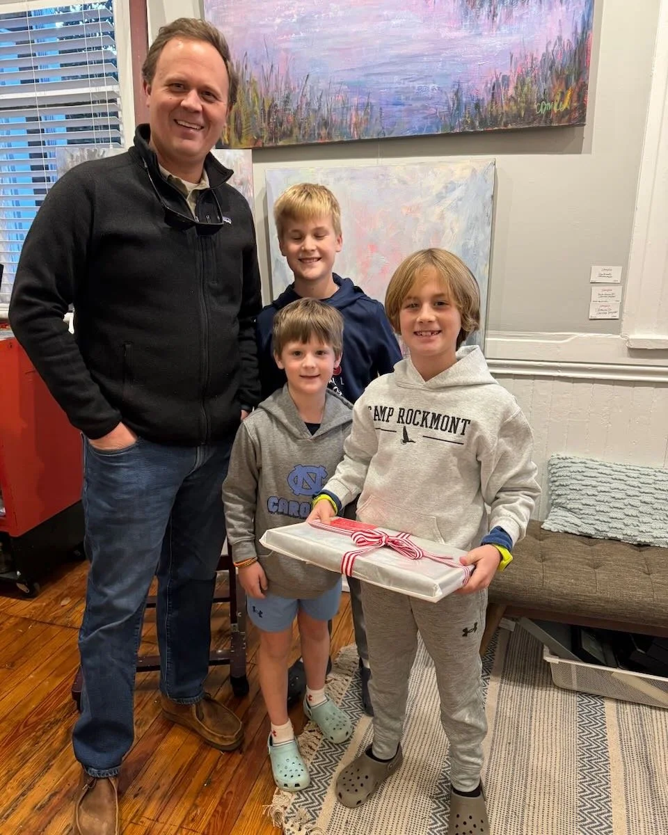 Still shopping? Mom would love some art! 🥰 

We have lots of small, affordable paintings available online and at @studioworksclt. We'll be open at lunchtime Wed 12/15, but can meet you most anytime by appointment. Local delivery available.