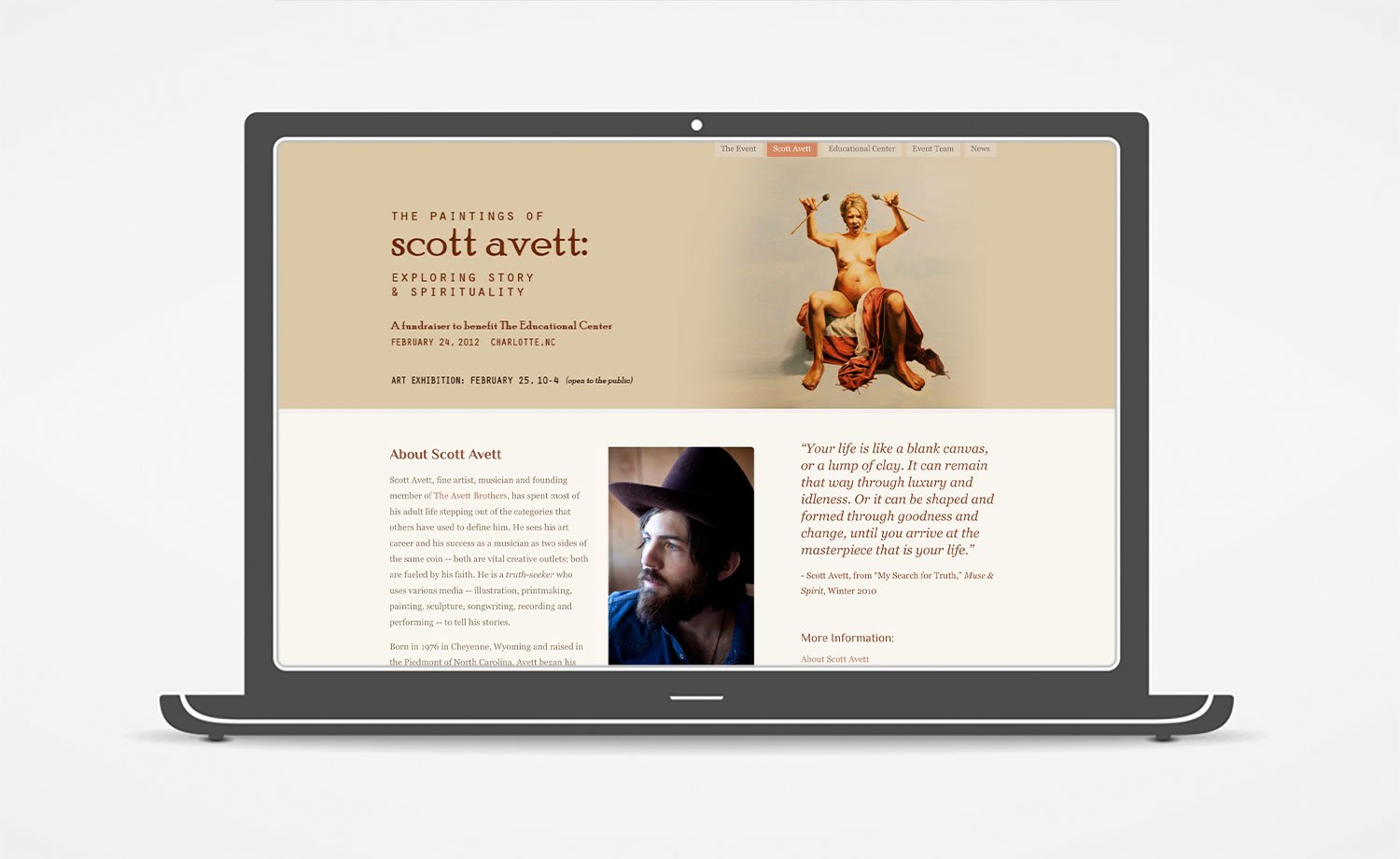 Website: Scott Avett: ArtStorySpirit Fundraiser