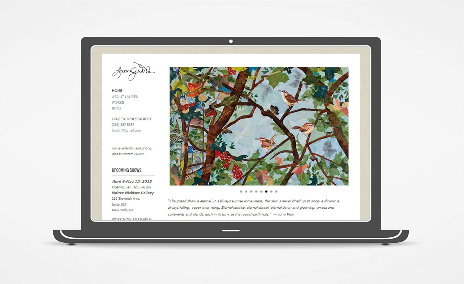 Website Refresh: Artist Lauren Jones Worth