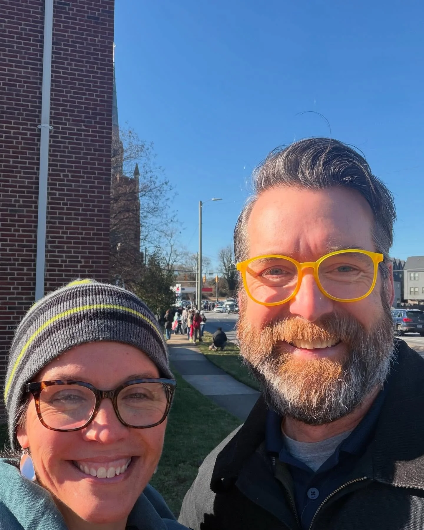 It was pretty special witnessing the monks&rsquo; @walkforpeace.usa from the peace-filled space of Plaza Presbyterian. Grateful for their beauty and the beautiful memories of the community and care of @plaza.weekday.school. 🥰