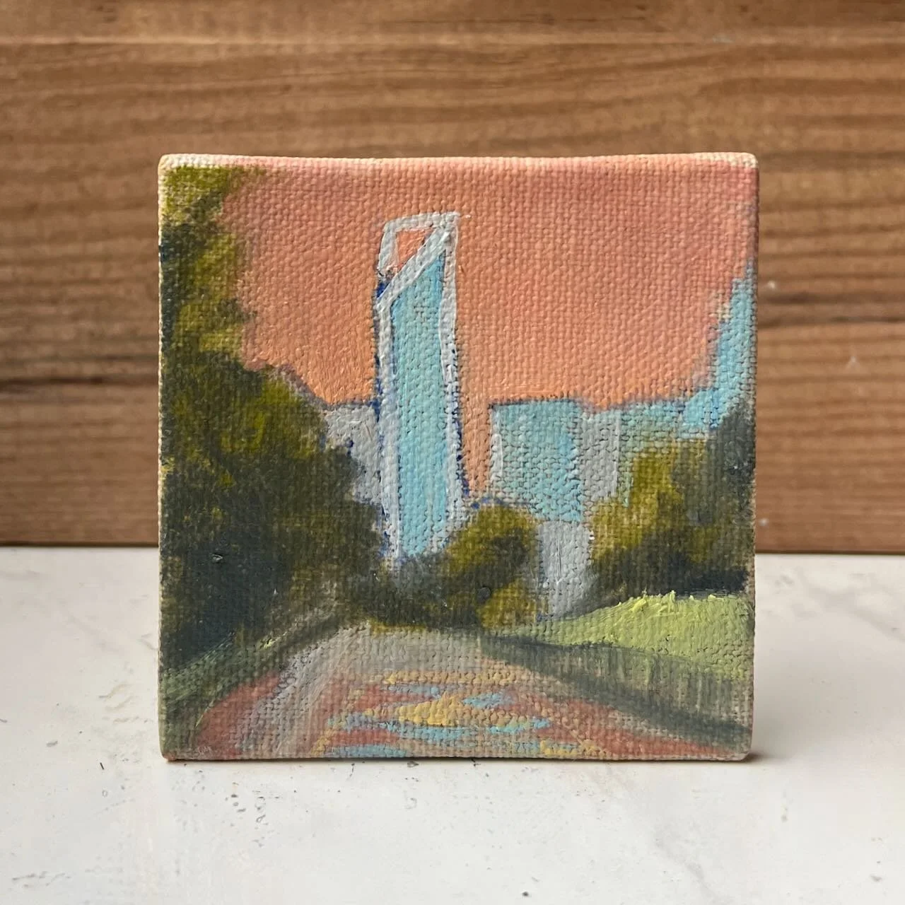 Tiny Skies 568, 3x3 ornament (2025) Charlotte South End