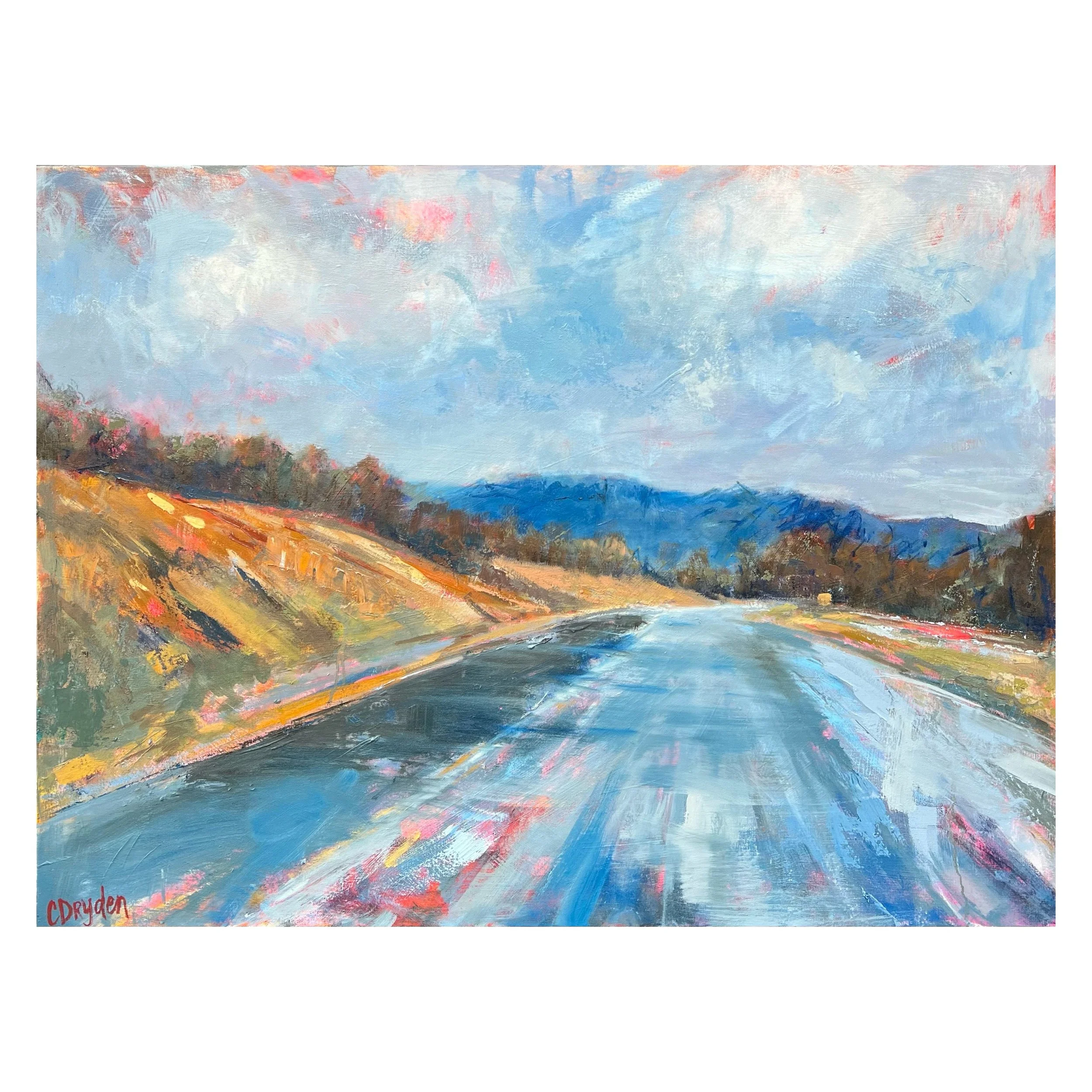 "Bald Mountain Blue", 30x40