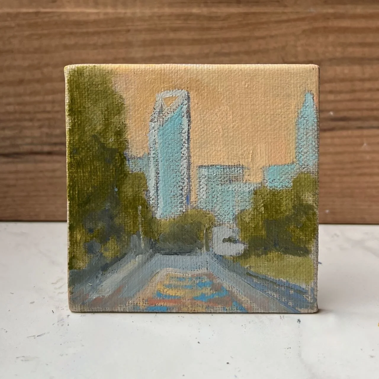 Tiny Skies 567, 3x3 ornament (2025) Charlotte South End