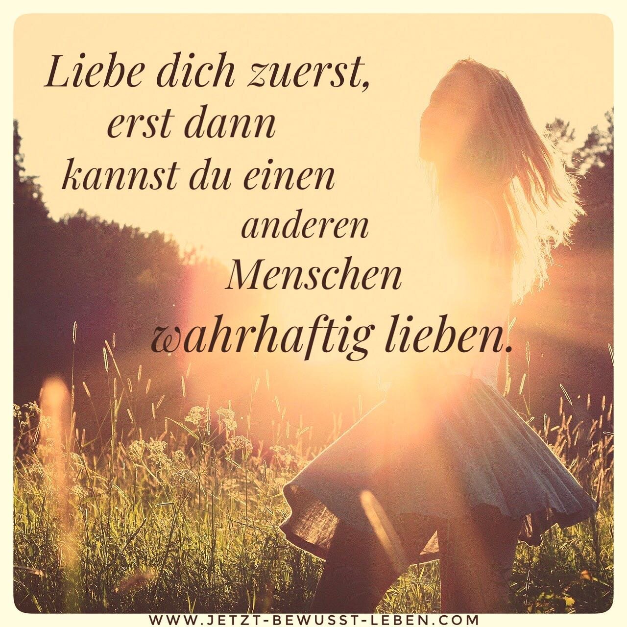 Liebe dich zuerst💖
erst dann kannst du einen 
anderen Menschen 
wahrhaftig lieben💖

Tue dir selbst was Gutes💕🙏🏻💕
Wann hast du dir das letzte mal Blumen geschenkt oder dich selbst im Arm genommen? 
Nimm den heutigen Tag nur als Erinnerung, denn 