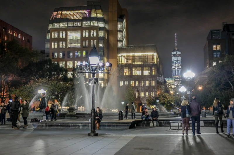 I turn around for one more look. The park is busier but still holds a sense of restfulness. Soon, it will be very busy. Groups gather and speak their minds. The resting folks head out.