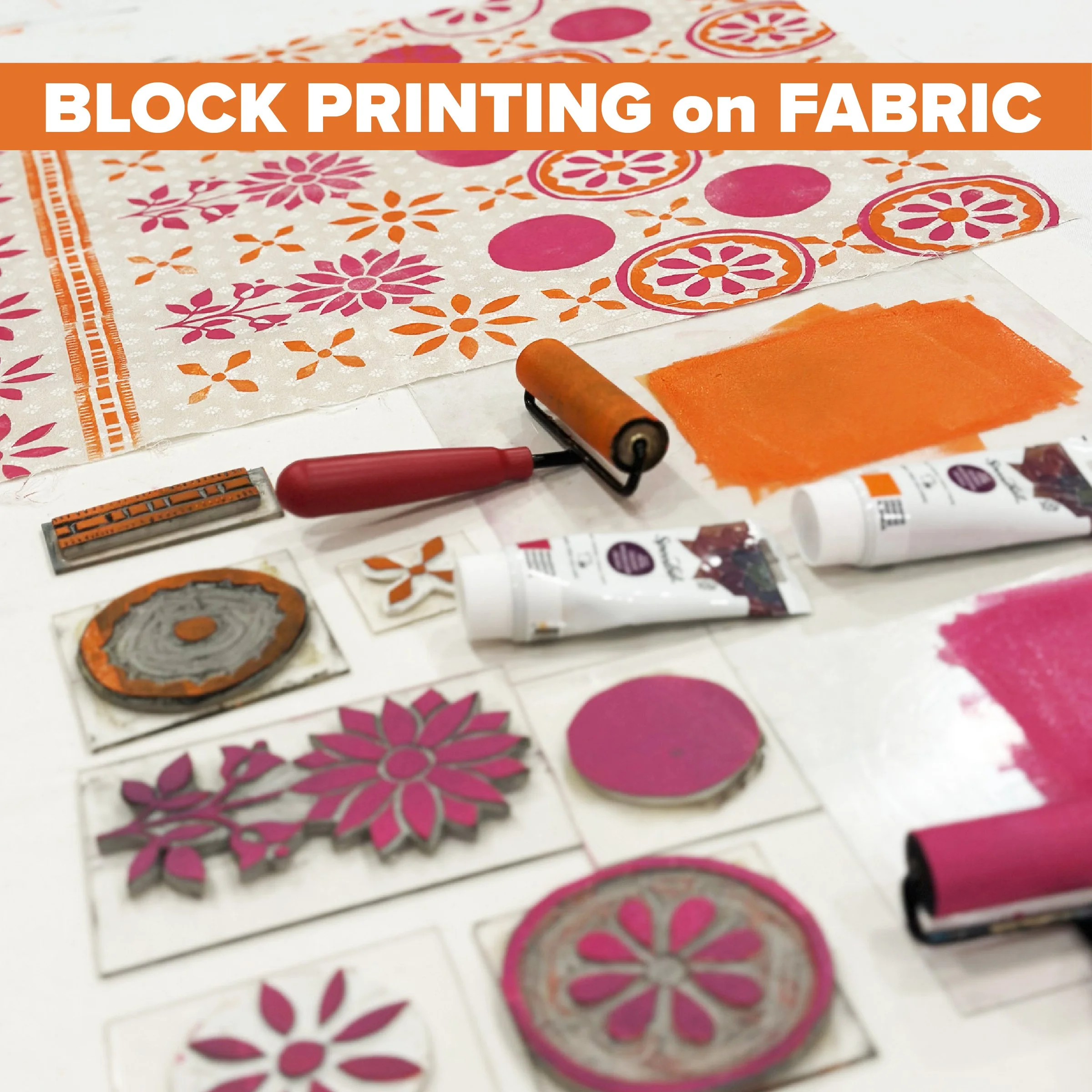 CLASS IS FULL: BLOCK PRINTING ON FABRIC