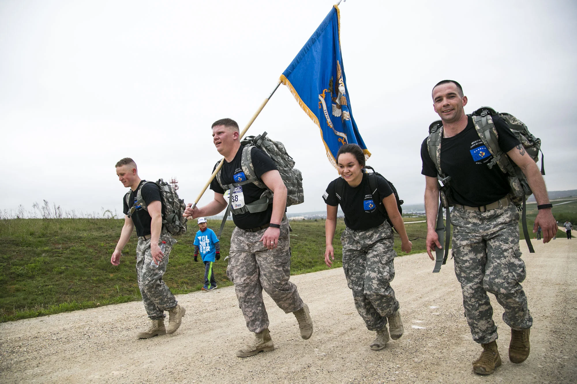 Filmmed and photographed a half marathon at Camp Bondsteel in Kosovo for American300.