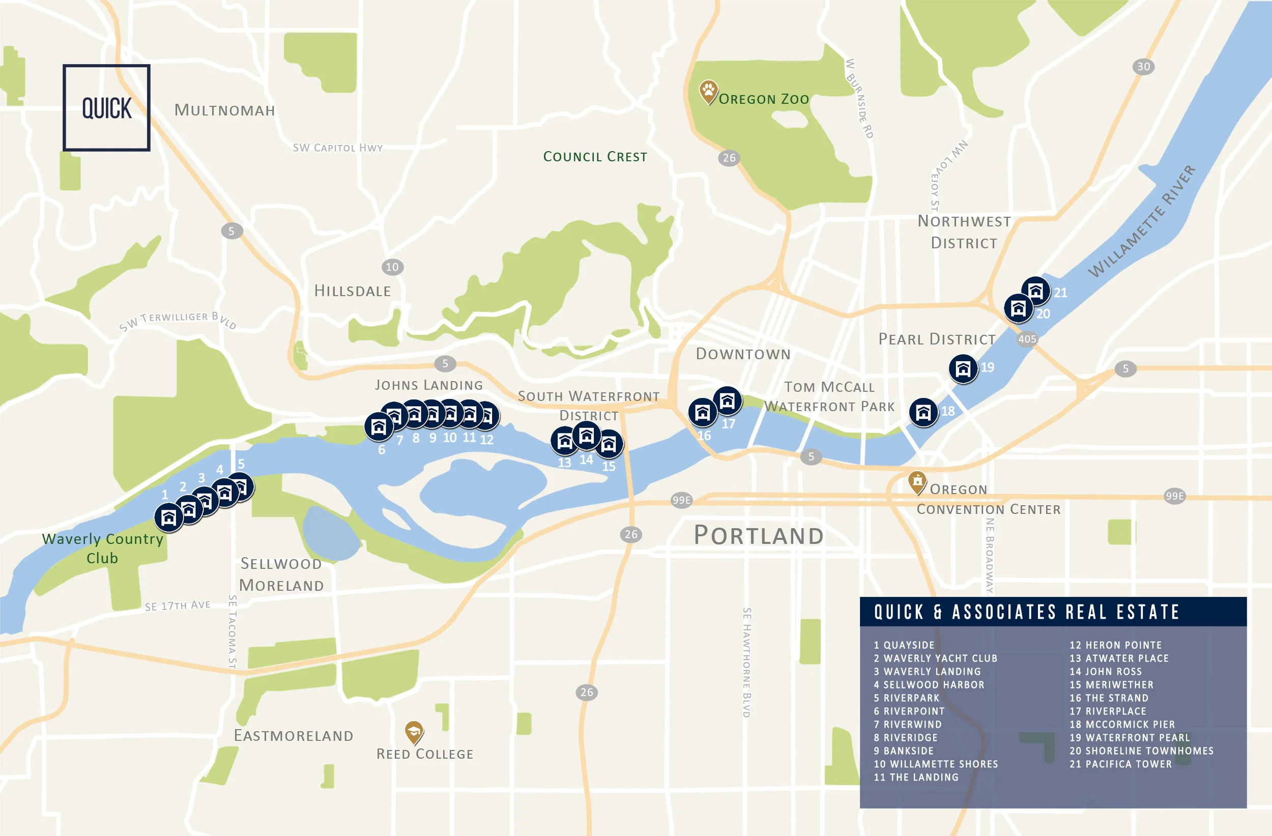 Report sample: Portland Waterfront Condo map