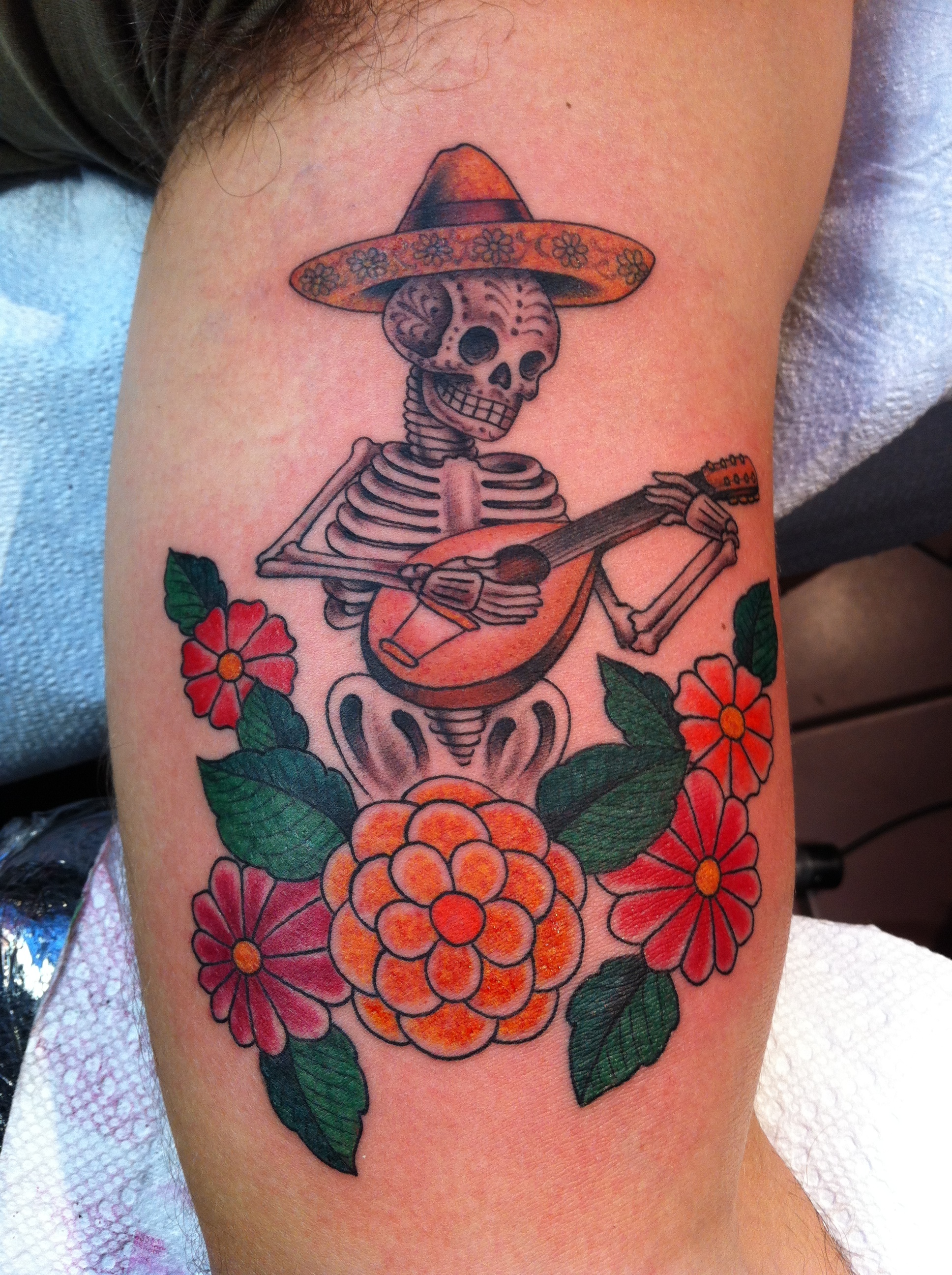Día de Muertos 10 Skeletal Mariachi Tattoos  Tattoodo