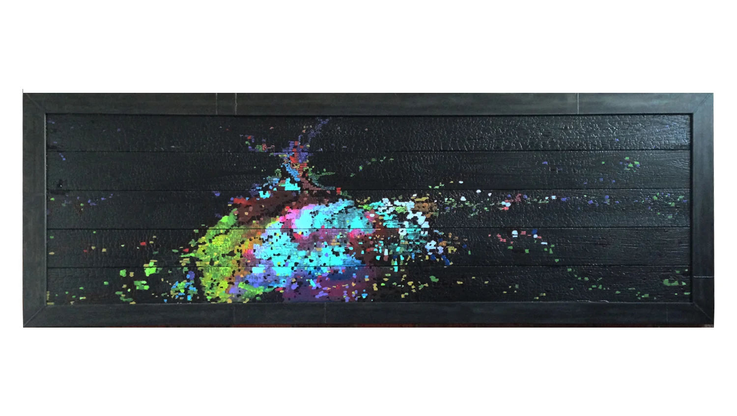   Color Me Shou Sugi   36" x 84" | Shou Sugi Ban, Steel, Enamel | 2012 