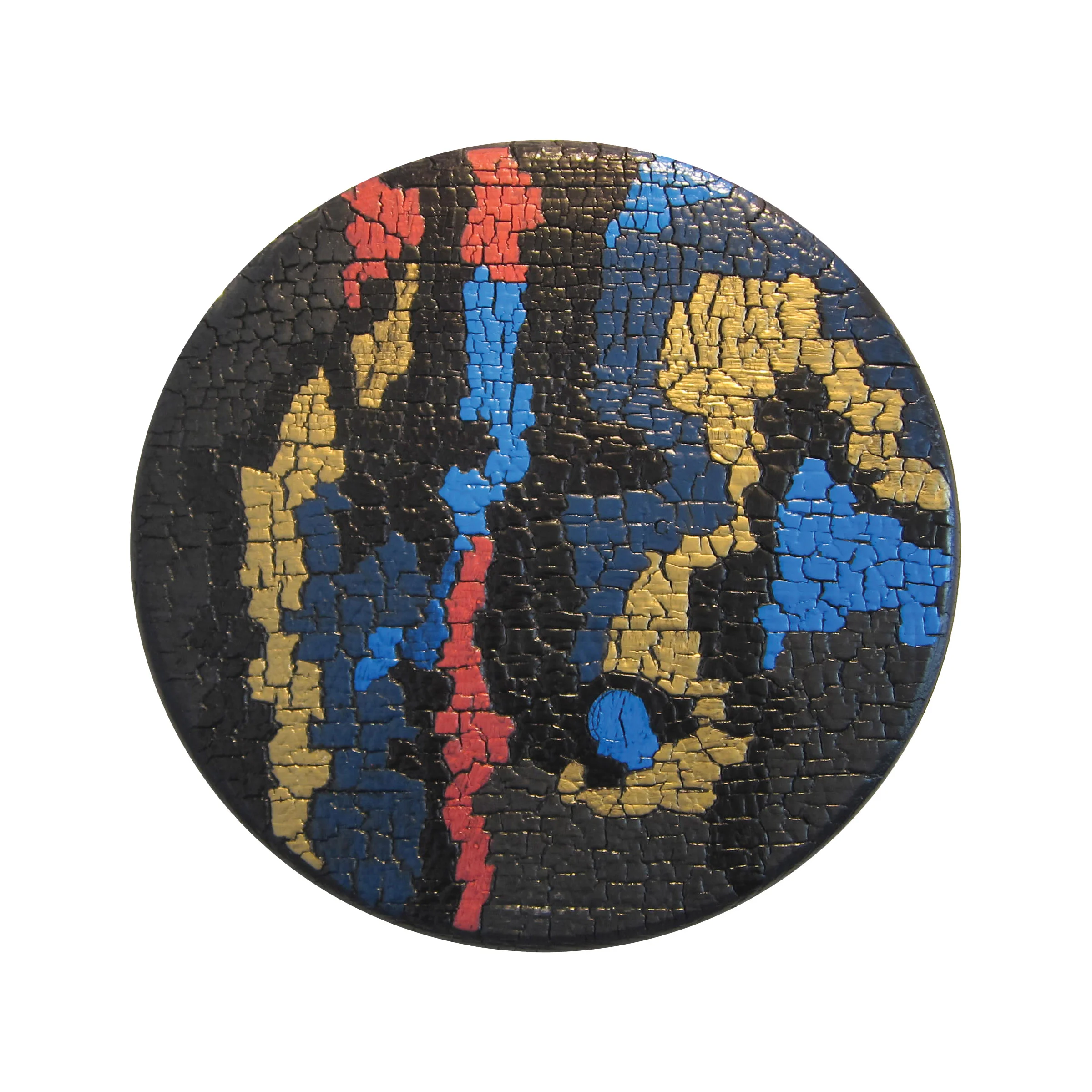   Red Matter no.1  (2013 | Private Collection)  18" dia | Shou Sugi Ban,&nbsp;Enamel 