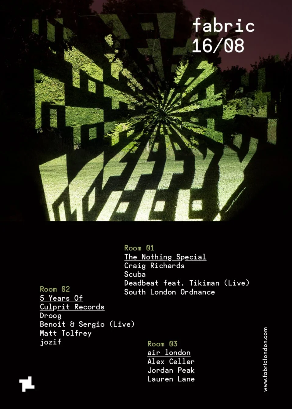 Âme, Deadbeat & Tikiman Live, Benoit & Sergio Live, 5 Years of Culprit Records & Air London at fabric