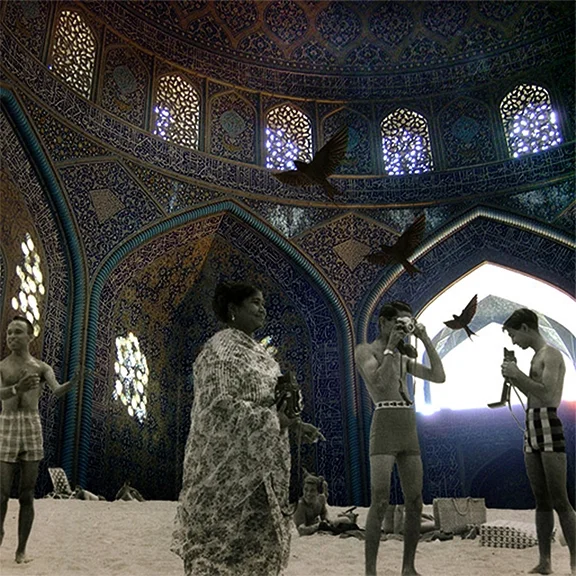 Send Me a Telegram, Ceramic Tile, Detail View, 2010