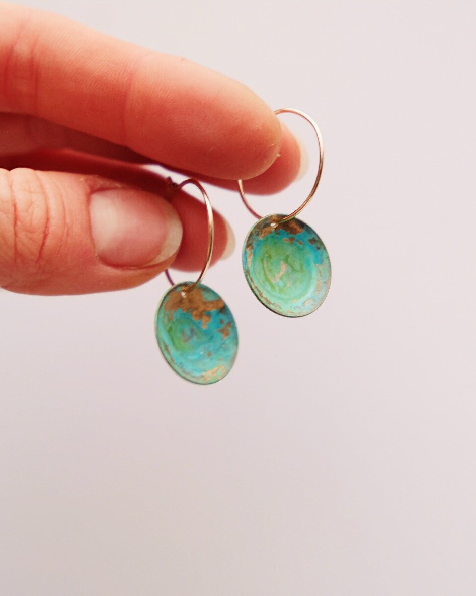 Patina Charm Hoops 3