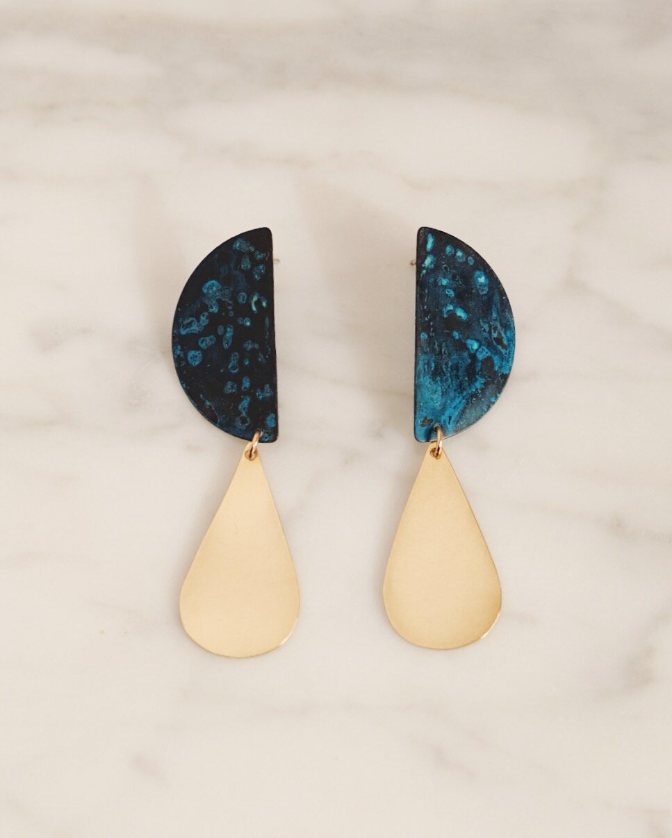Patina Teardop Earrings