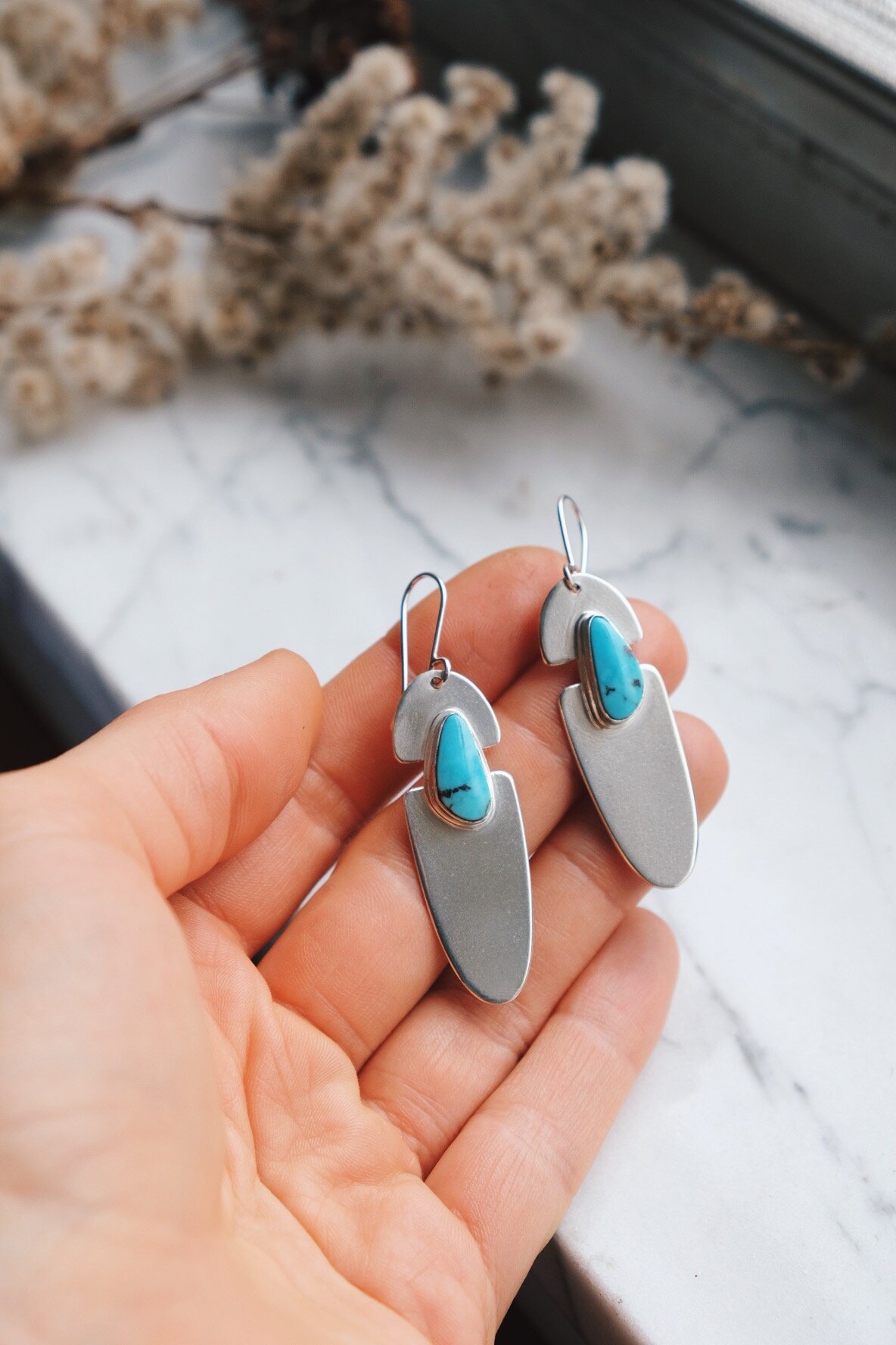 Fjord Earrings in Kingman Turquoise