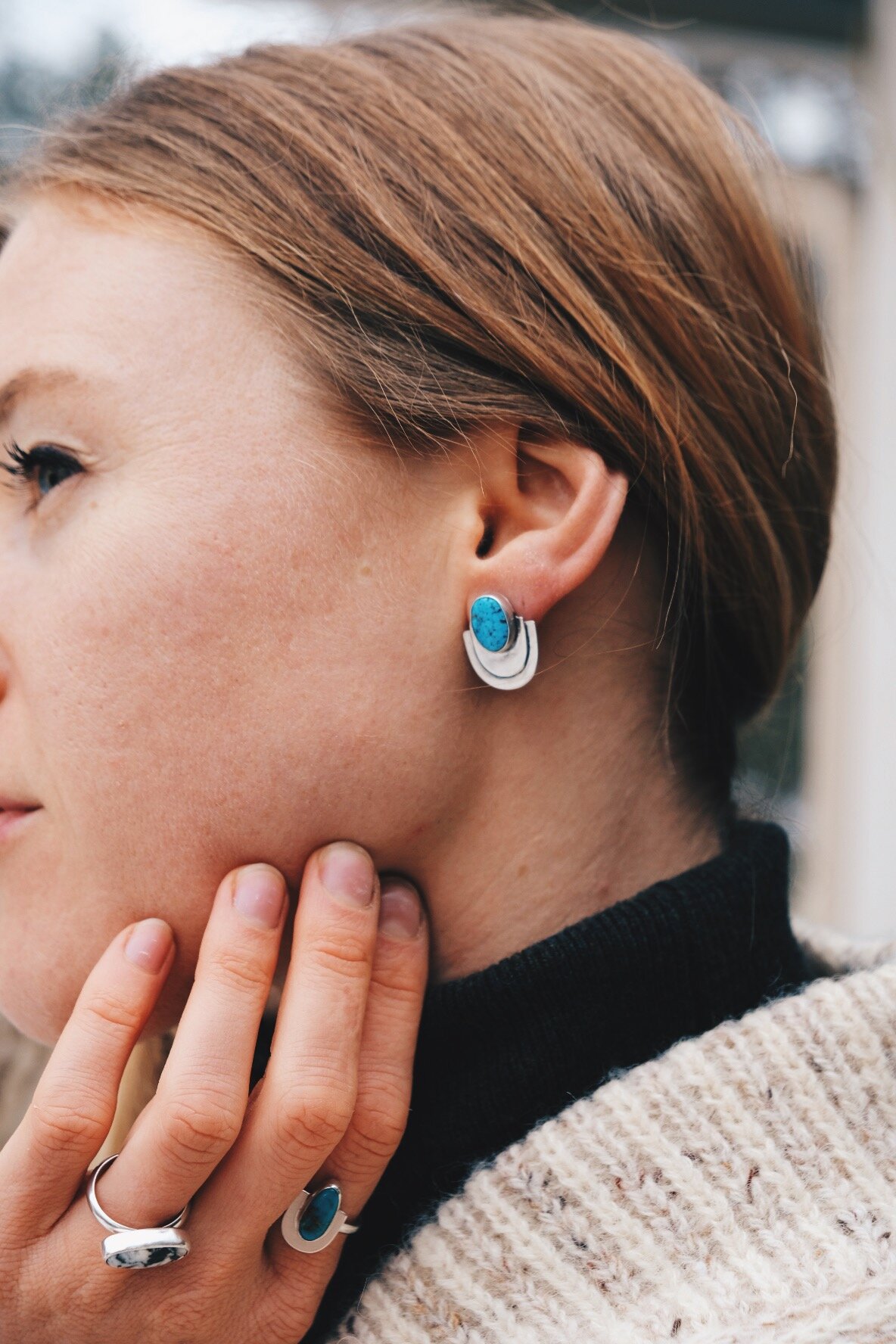 Mesa Studs Kingman Turquoise 