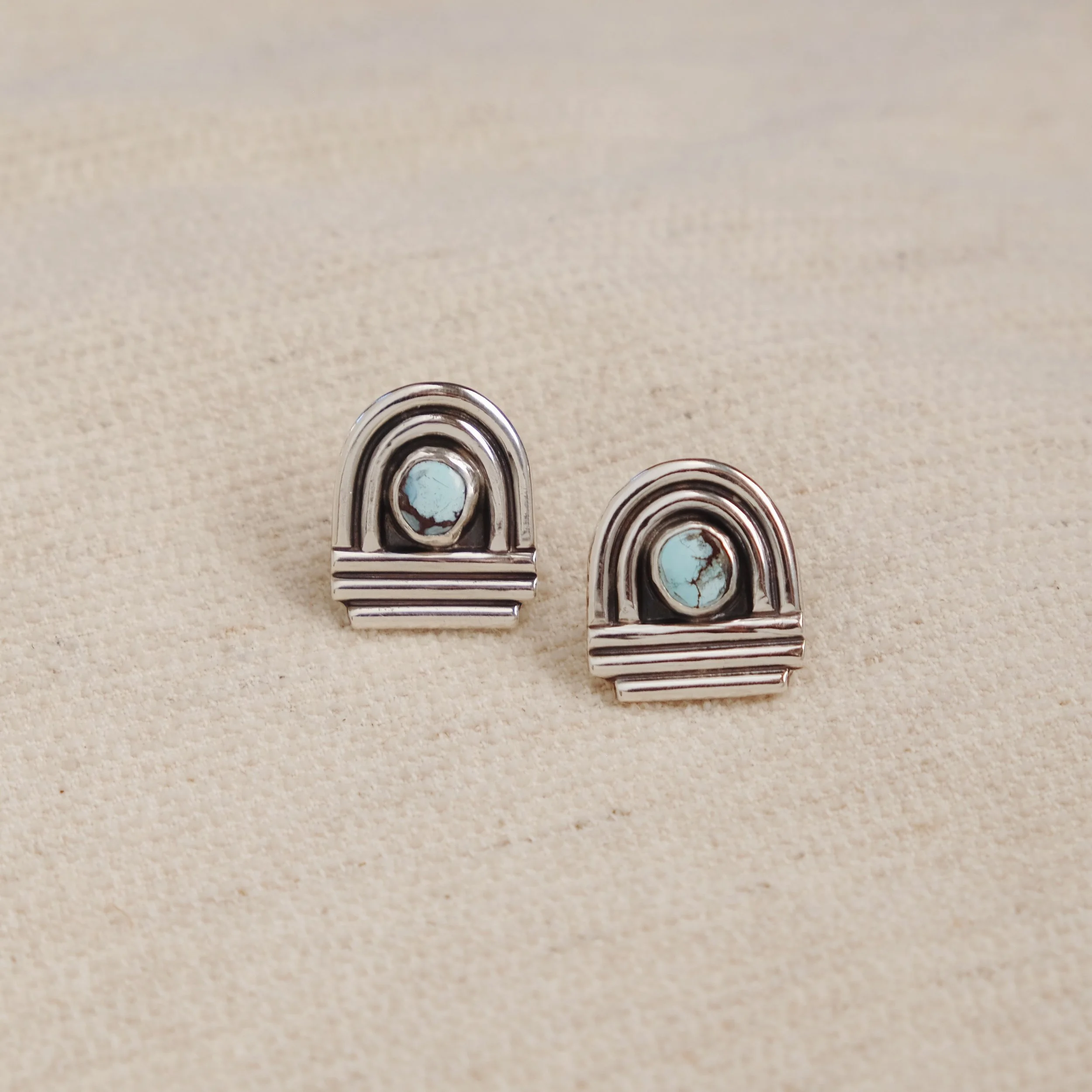 Echo Stud Earrings, Golden Hill