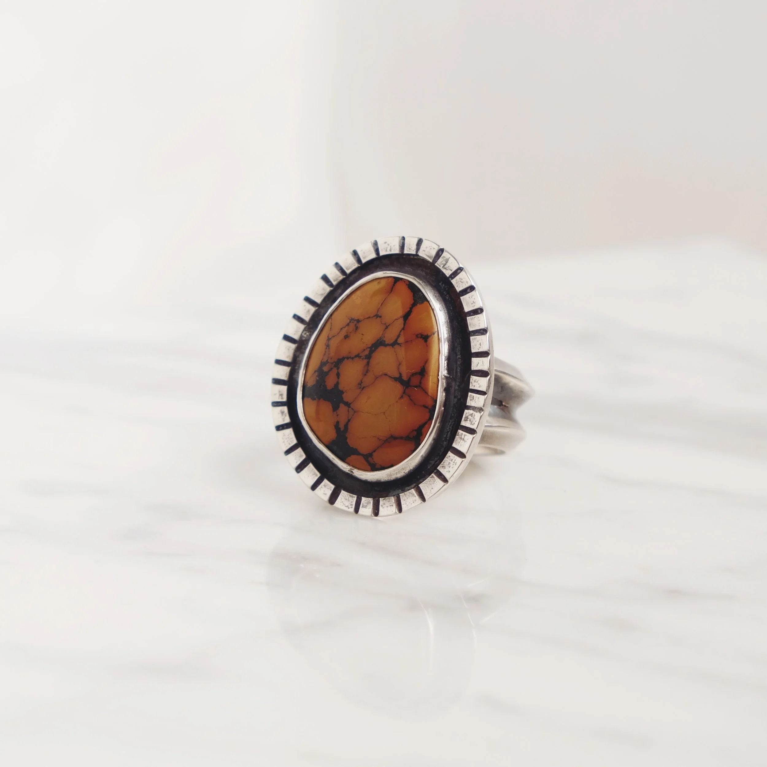 Hubei Turquoise Statement Ring 3, size 8.75