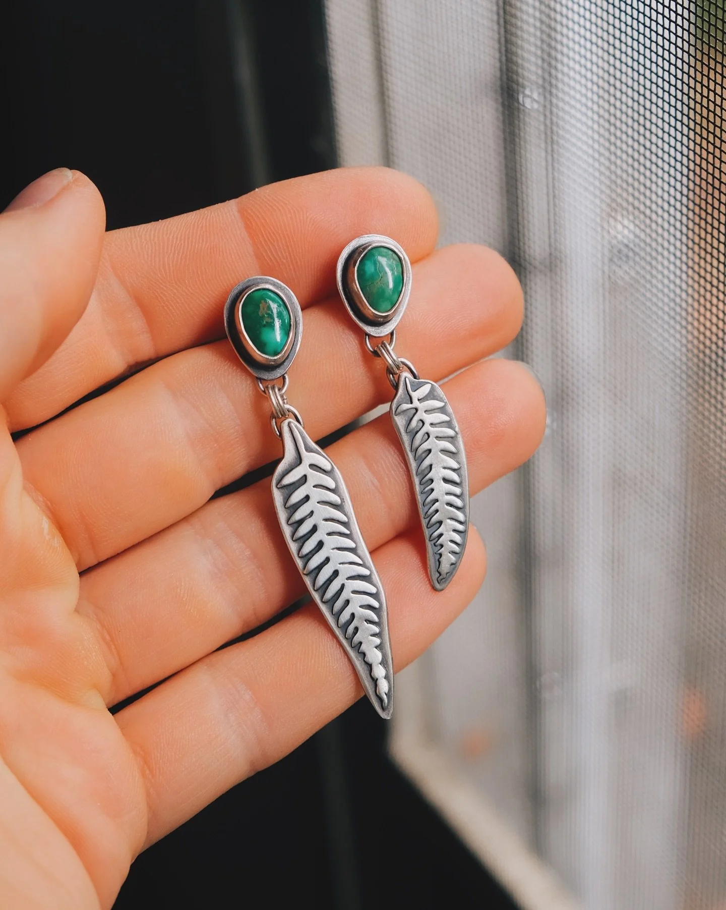 Cutting out the details on each pair of fern earrings is a time consuming process, but almost like meditation. Getting lost in the craft and focusing on what&rsquo;s in front of you is the best way to practice presence. 

These available on rocksaltv