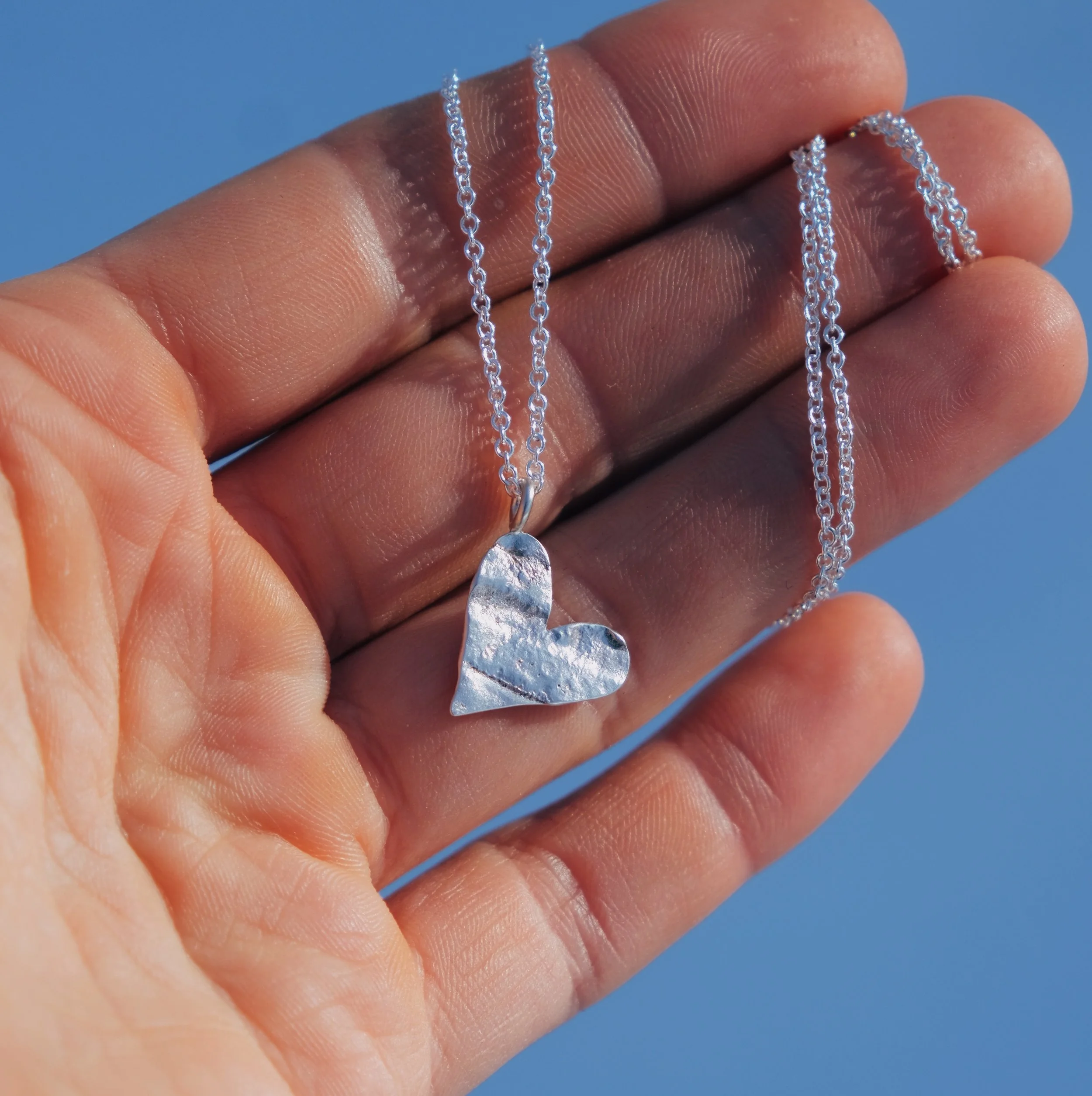 Recycled Heart Necklace