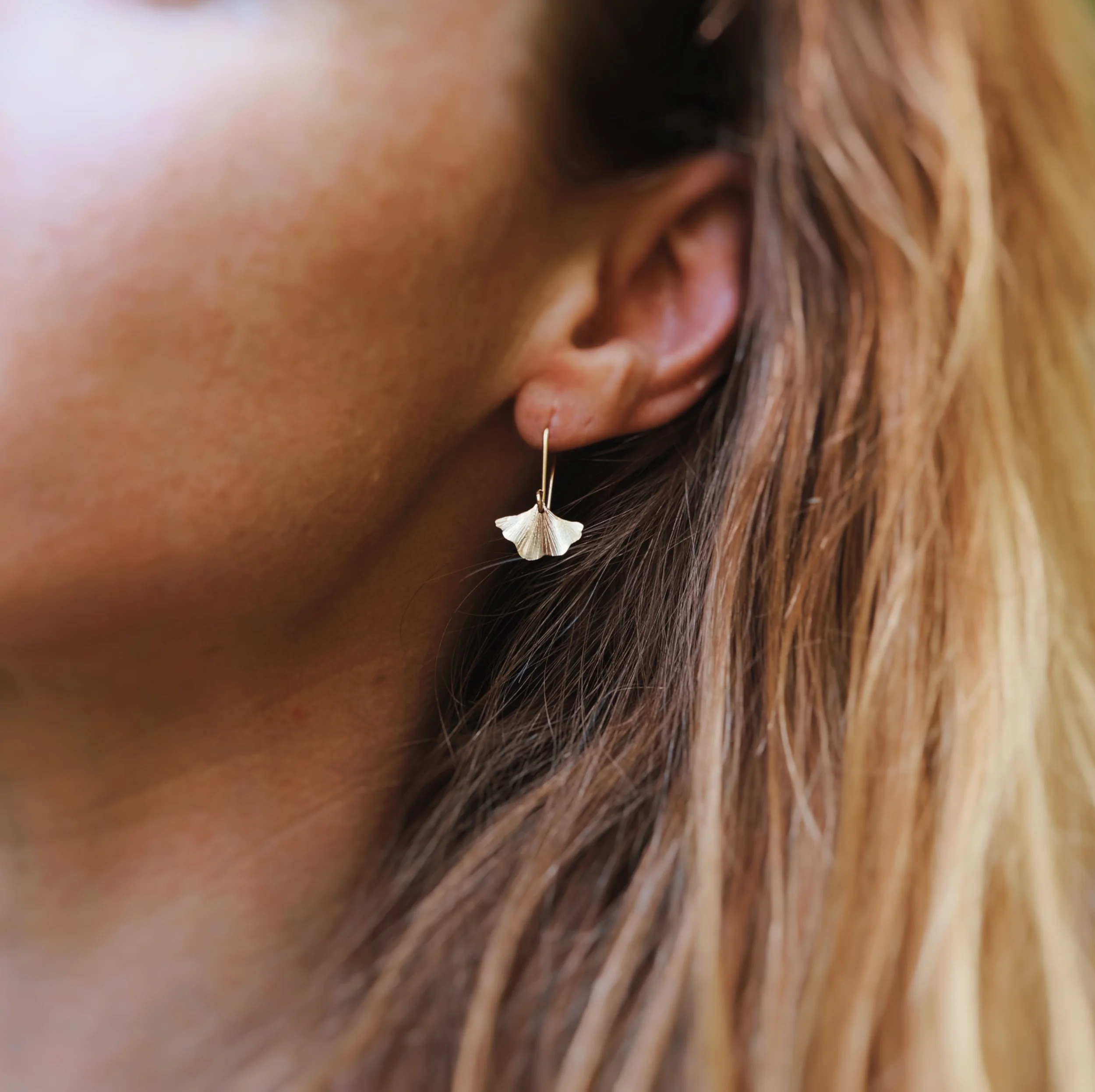 Mini Ginkgo Earrings