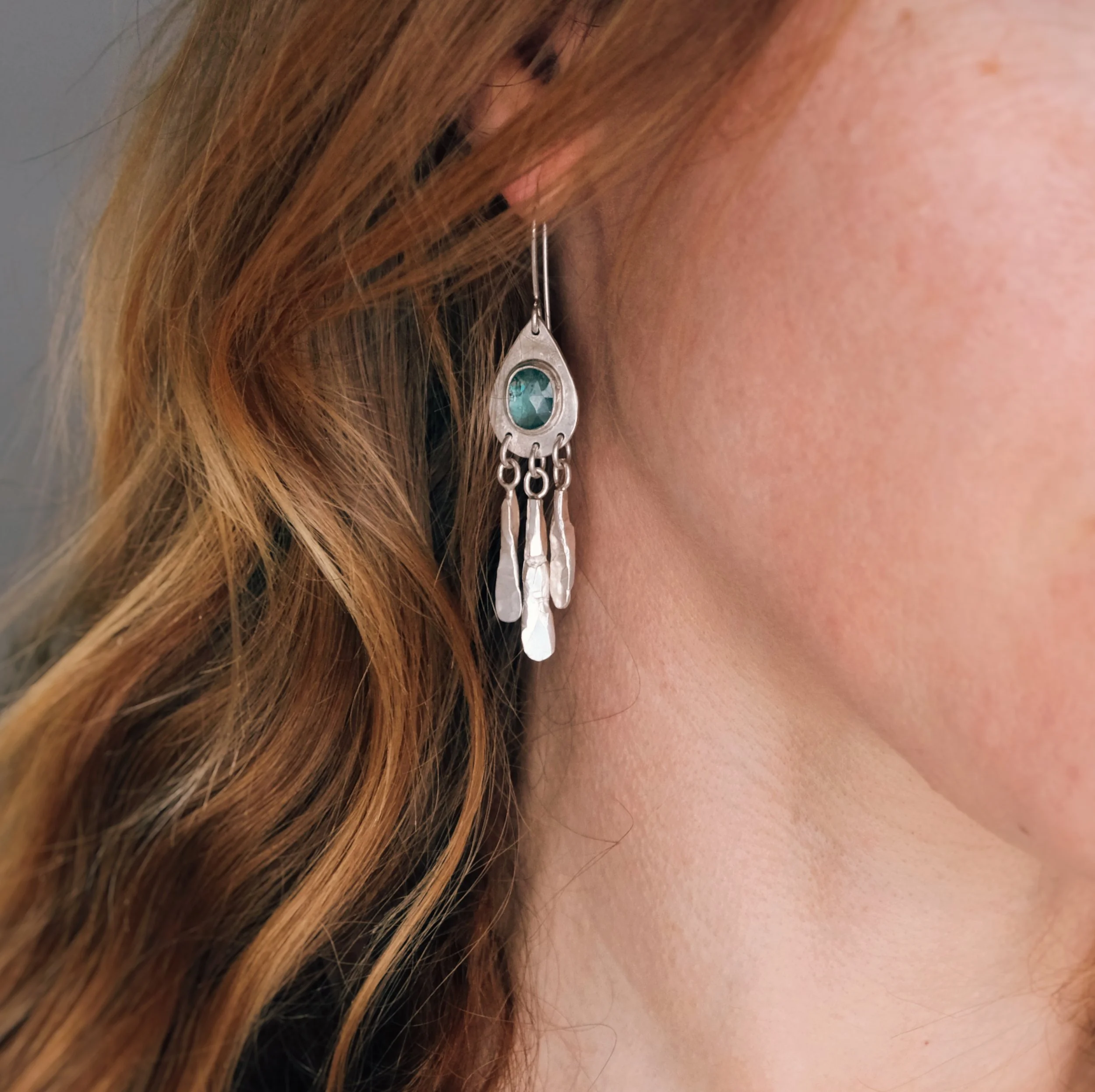 Icicle Drip Earrings + Kyanite