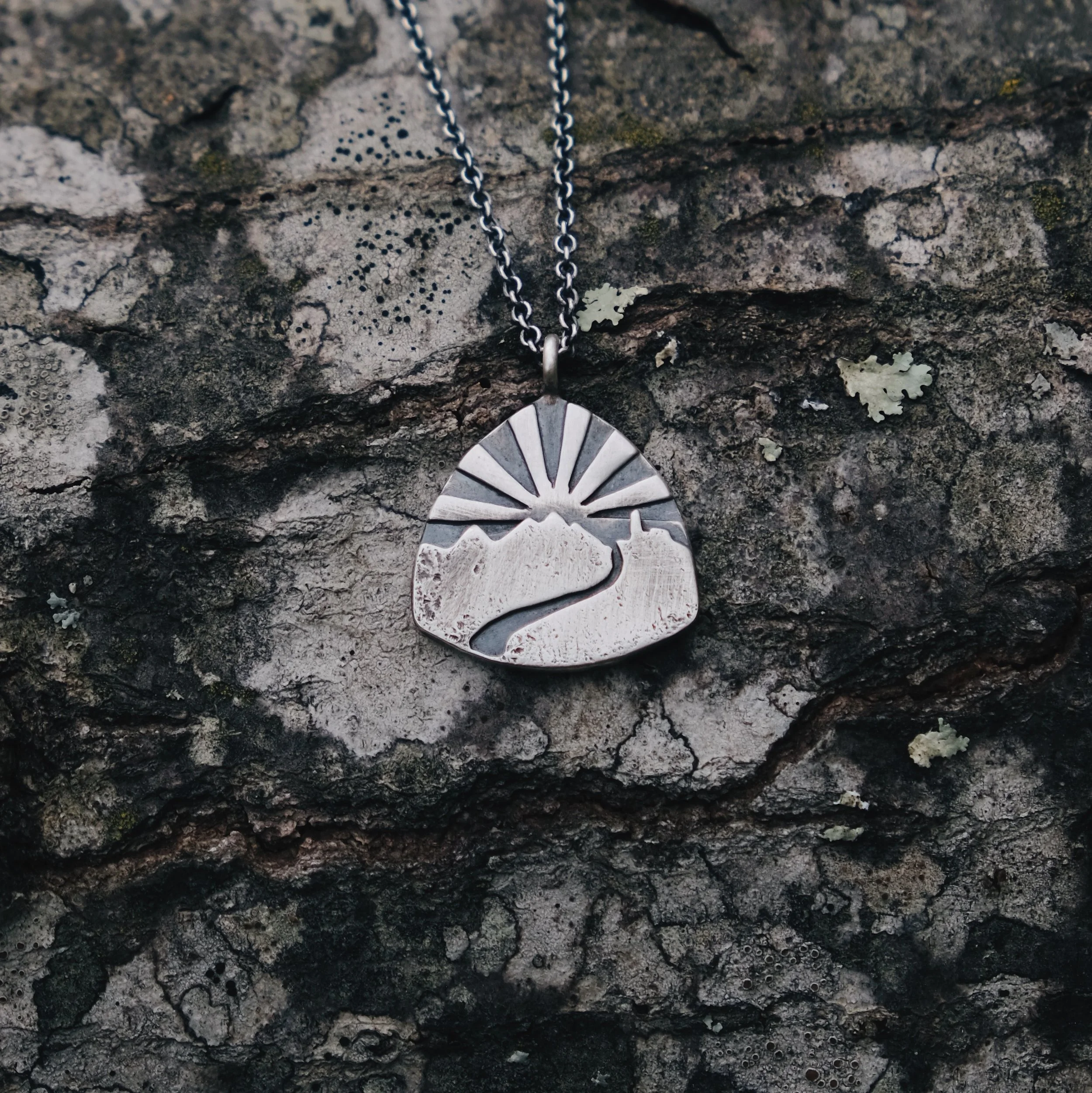 Continental Divide Trail Sunrise Necklace Silver