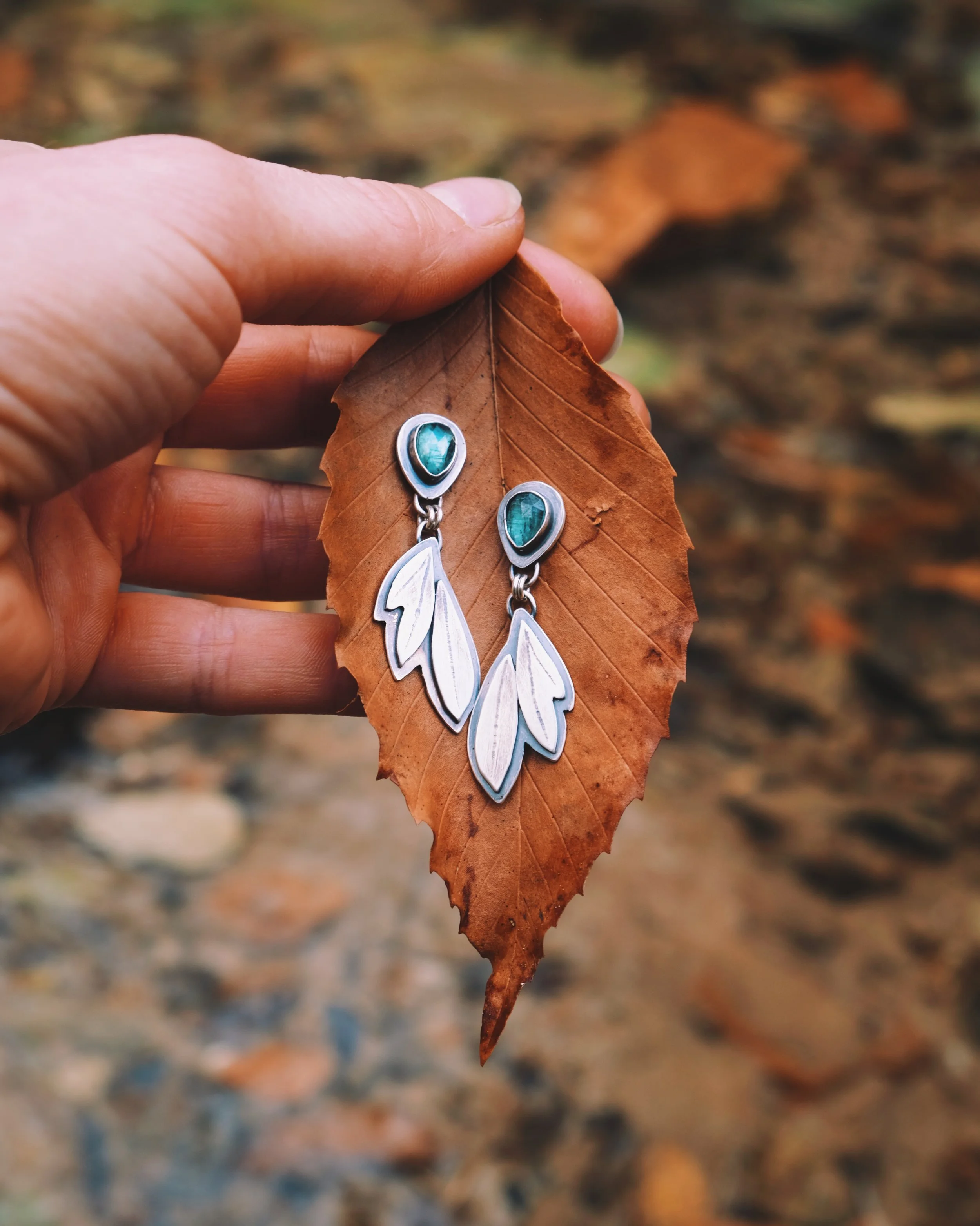 New Growth Earrings + Kyanite