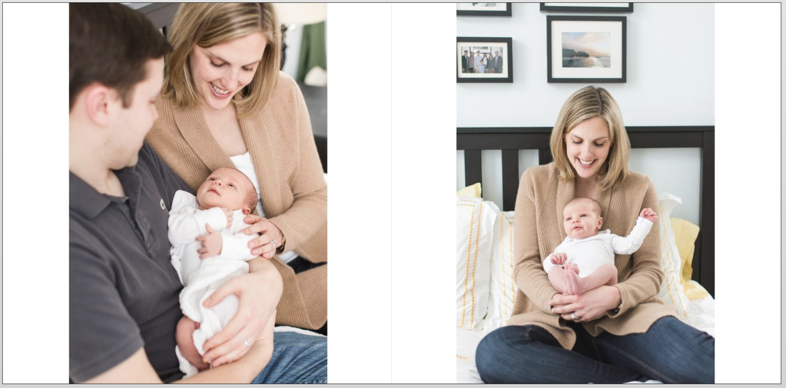 Example of 1 spread (2 pages), with one image on each page