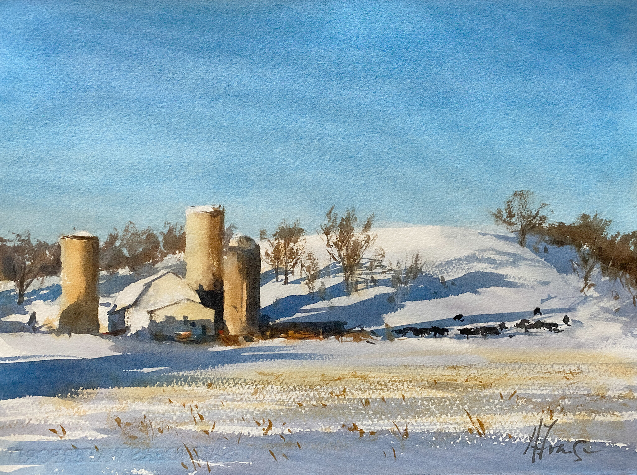 ANDY EVANSEN watercolor mentoring Online workshop course -“Watercolors For All Seasons”. Mentoring, feedback, and video lessons for a year.